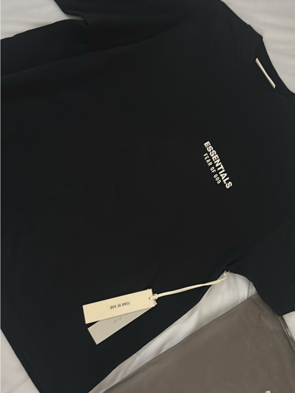 Fear of God Essentials Black Logo Tee